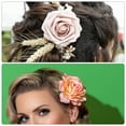 thumbnail image 5 of 1 Pcs Rose Flower Hair Clips 4 Inch Flower Hair Pins for Women Hair Accessories Champagne, 5 of 5