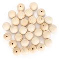 thumbnail image 3 of Wooden Beads,30Pcs Round Beads Wooden Perforated Round Bead Ball Spacer Extended Durability, 3 of 5