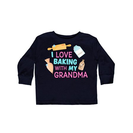 

Inktastic I Love Baking with My Grandma Gift Toddler Toddler Girl Long Sleeve T-Shirt