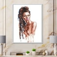 thumbnail image 2 of Designart 'Portrait of Afro American Woman VIII' Modern Framed Canvas Wall Art Print, 2 of 5