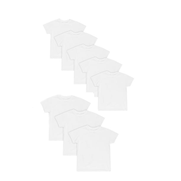 Hanes - Hanes Boys Undershirts, 5 + 3 Bonus Pack Tagless EcoSmart White ...