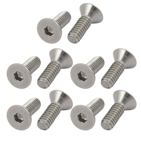 

Uxcell 1/4-20x3/4 304 Stainless Steel Flat Head Hex Socket Cap Screw 10pcs