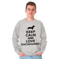 thumbnail image 5 of Keep Calm Love Dachshunds Dog Joke Sweatshirt for Men or Women Brisco Brands S, 5 of 6