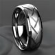 thumbnail image 2 of Anillo de acero inoxidable negro de Color plateado para hombre a la moda, anillo multifacético con ranura para hombre y mujer, anillo de compromiso, regalos de aniversario Dengxun unisex, 2 of 2