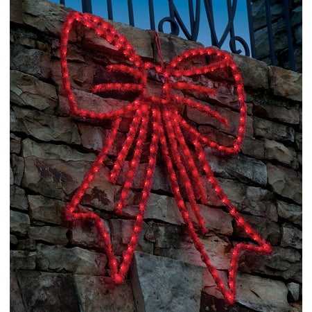 22 lighted red wire frame bow silhouette hanging christmas decoration - Lighted Wire Christmas Decorations 22 lighted red wire frame bow silhouette hanging christmas decoration - Lighted Wire Christmas Decorations