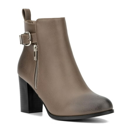 

New York & Company Womens Angie Faux Leather Ankle Boots
