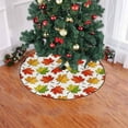 thumbnail image 2 of FMSHPON Autumn Colorful Maple Leaves Xmas Christmas Tree Skirt Stand Mat for Holiday Party Decoration Indoor Outdoor 36 inches, 2 of 3