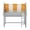 Gray 42E, variant on Full Size Loft Bed with Canopy, LED Lights & Bookshelf, White Wood for Room Space Saving