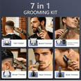 thumbnail image 3 of Ufree Beard Trimmer for Men, Electric Razor Shaver, Cordless Hair Clipper Shaving Kit for Mustache Body Nose Ear Hair Facial, Adjustable Beard Grooming Kit Birthday Gifts for Men, 3 of 9