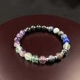 thumbnail image 4 of Healing Bracelet - Natural Stone Bead Stretch Bracelet for Anxiety Relief, Chakra Balancing Gemstone Jewelry for Women & Men, Handmade Elastic Beaded Bracelet, 4 of 5