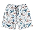 thumbnail image 3 of Uemuo Undersea Animals Pattern Men's Swim Trunks Hawaiian Beach Bathing Suit Swimsuits Beach Quick-Dry Shorts with Pockets-Small, 3 of 9
