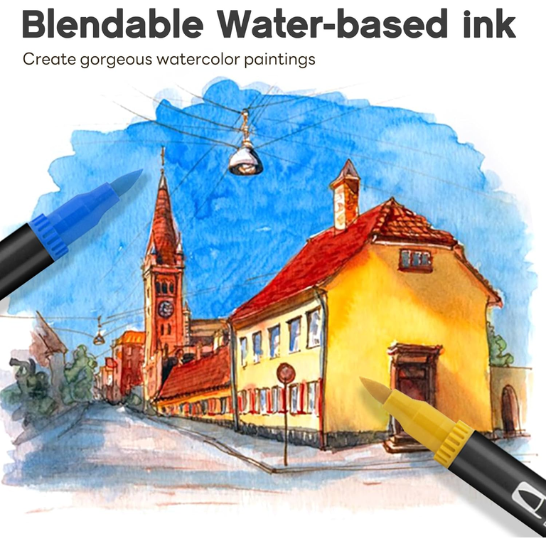 ASOVNXF Dual Tip Art Markers, 100-Pack Fine Point photo 6