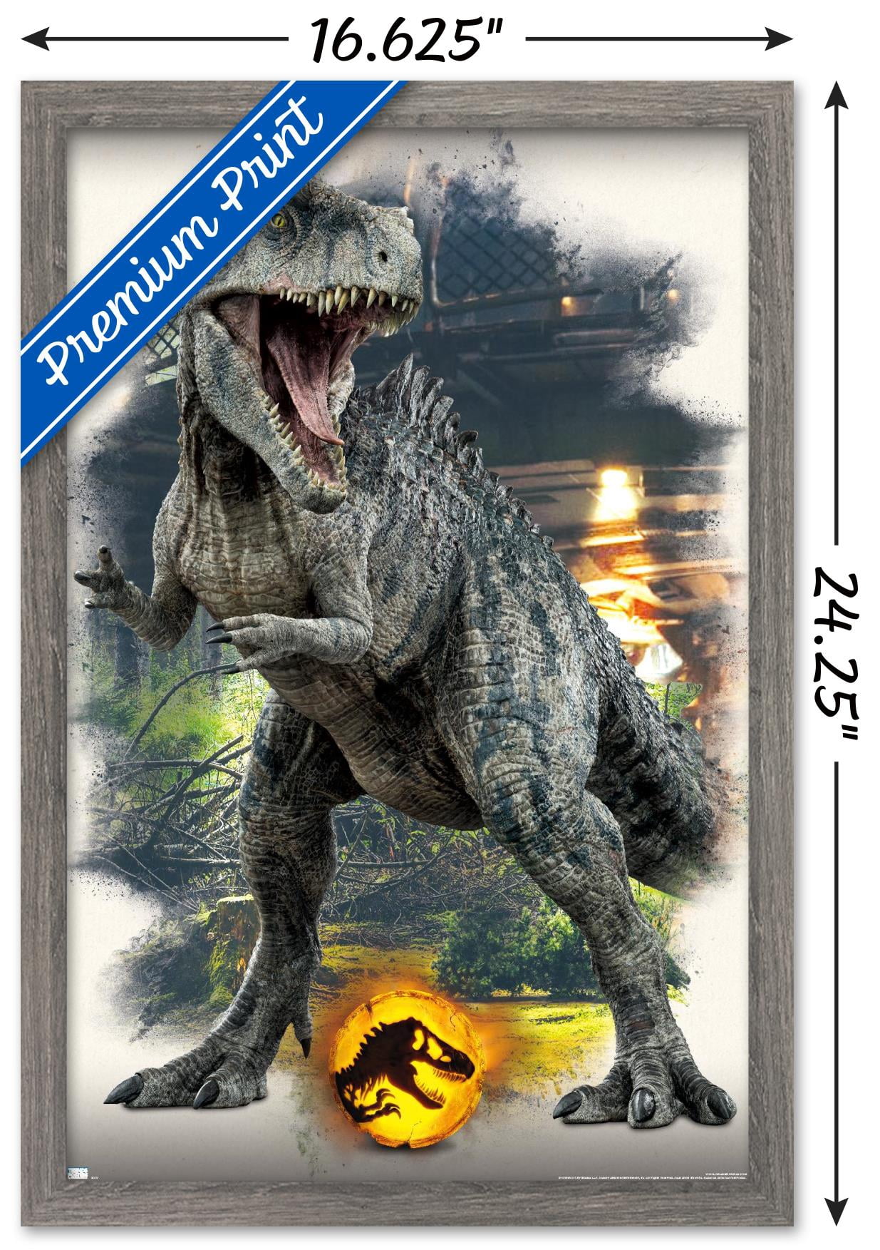 Jurassic World: Dominion - Giganotosaurus Focal Wall Poster, 14.725" x 22.375" Framed