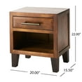 thumbnail image 3 of GDF Studio Soleil Acacia Wood Night Stand, Brown, 3 of 12