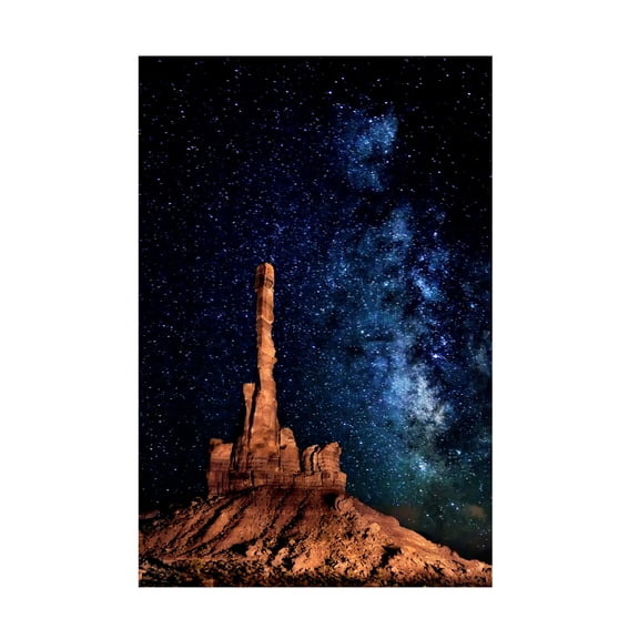 Trademark Fine Art David Drost A Totem Pole Night Sky Canvas Wall Art