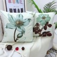 thumbnail image 5 of Funda de almohada 45x45, juego de lino de algodón de 4 piezas Decoración de sofá Textiles para el hogar Funda de almohada súper suave Textiles para el hogar Sala de estar Dormitorio Sofá Plantas verdes ER, 5 of 5