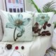 thumbnail image 5 of Funda de almohada 45x45, juego de lino de algodón de 4 piezas Decoración de sofá Textiles para el hogar Funda de almohada súper suave Textiles para el hogar Sala de estar Dormitorio Sofá Plantas verdes ER, 5 of 5