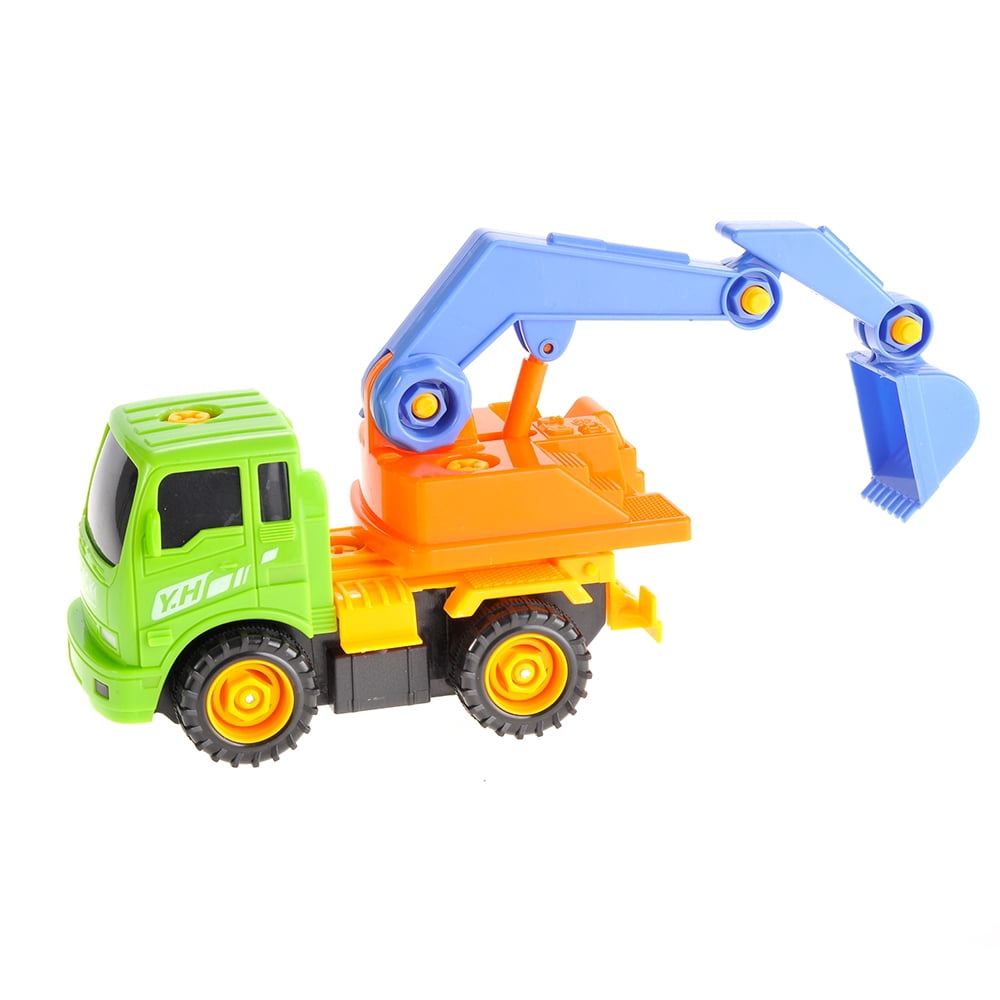 PlayWorld Toolbench Time! Take-A-Part Excavator Truck Set - Yellow