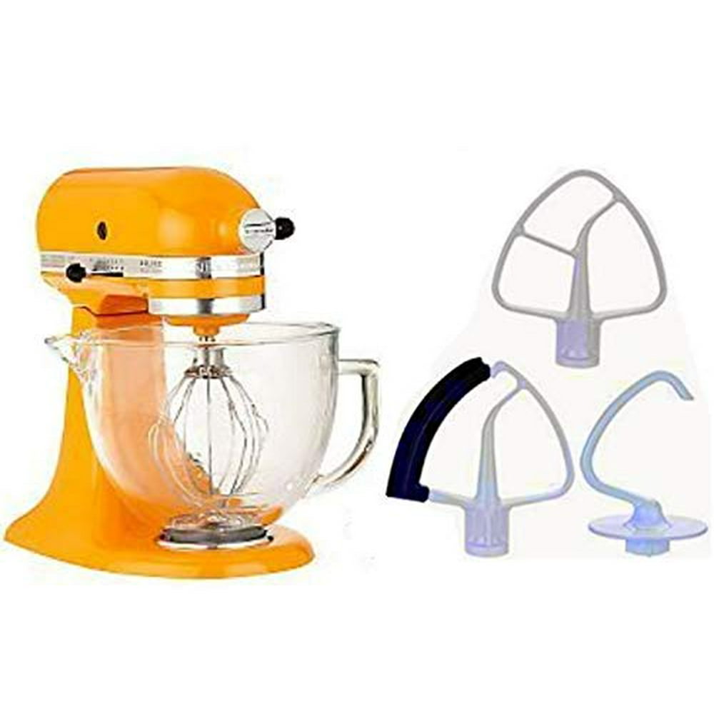 KitchenAid 5Quart Stand Mixer Glass Bowl Tangerin