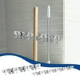 thumbnail image 1 of Organizador de escobas de pared, estante de almacenamiento de acero inoxidable, construcción resistente, uso en cocina, lavandería, jardín, soporte multiusos, soporte versátil para trapeadores, organ, 1 of 9