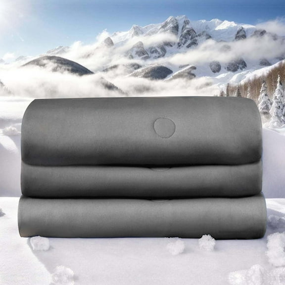Cooling Comforter Queen Size, Cooling Blankets for Hot Sleepers and Night Sweats,TENCEL™ Lyocell Summer Comforter Grey