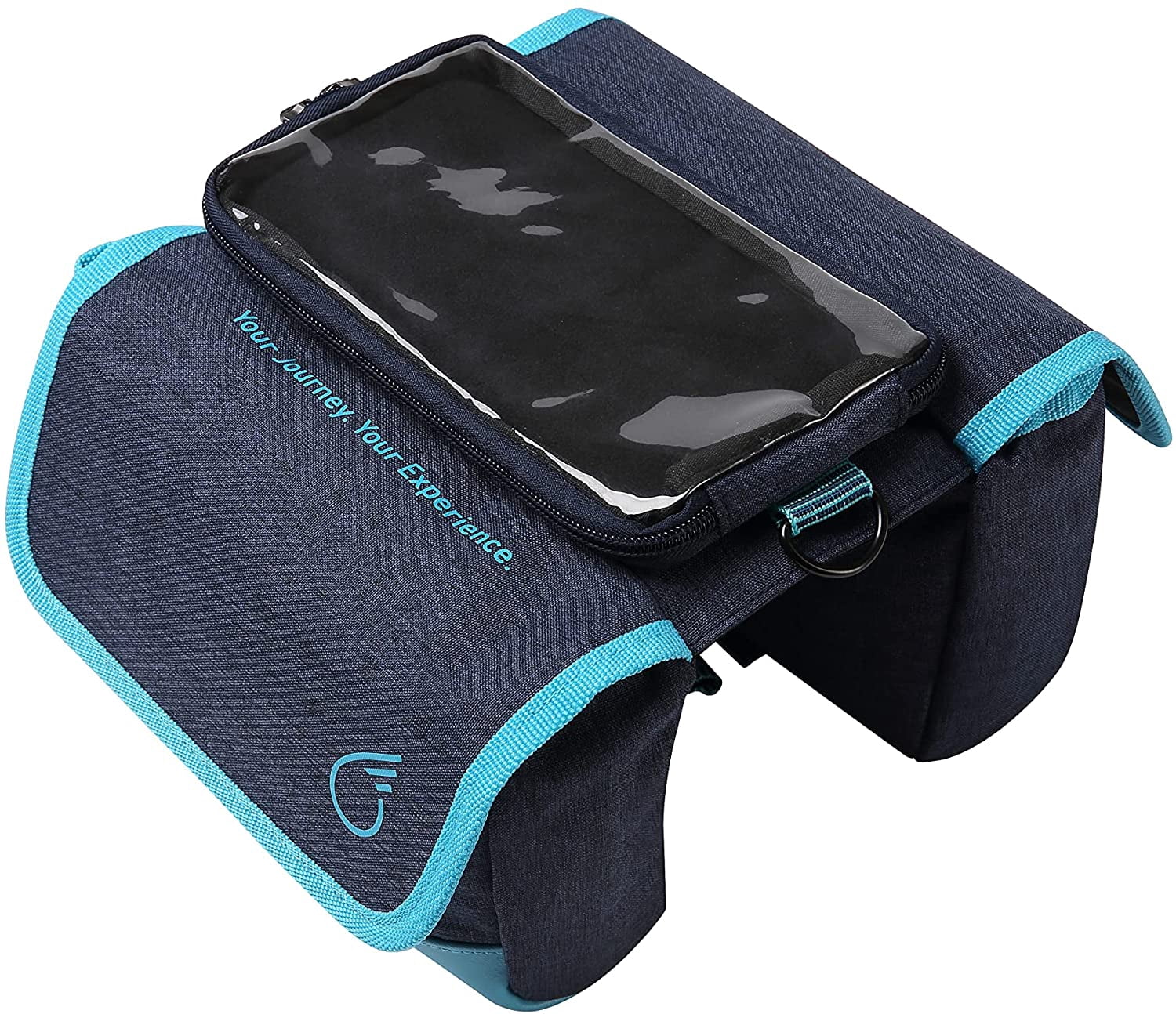 sixthreezero Bicycle Pannier Bag Rear Rack Trunk with Waterproof Front Frame, Double Sided, Phone Holder, Navy