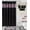 Black, variant on 19 piece bathroom set print design mosaic black with rubber backing anti slip 2 bath rug -mat with 1 shower curtain poleyster with 12 rings covered and 4 pc ceramic accessories