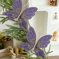 thumbnail image 4 of Leodye 1PCS Sequin Clip Artificial Butterflies - Christmas Tree Scene Layout Decor, Flower Matching Props -10.63*7.87 in, 4 of 6