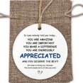 thumbnail image 1 of Misfun Adorno Colgante De Cerámica – Regalo De Agradecimiento, Eres Increíblemente Apreciado En Caso De Que Nadie Te Dijera Hoy, Regalo De Oficina, Regalo De Agradecimiento, Signo De Afirmaciones, Cor, 1 of 5