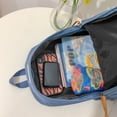 thumbnail image 2 of Nylon Fashion Backpack Casual Candy Color Solid Color Shopper Bag (Green), 2 of 10