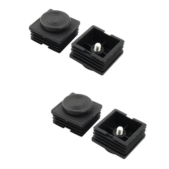 Uxcell Furniture Adjustable Leveling Foot Square Insert 50mm x 50mm 4 Sets