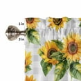 thumbnail image 5 of Hokiten Rod Pocket Curtain Valance, Sunflower Gray Check Farmhouse Window Valance for Living Room, Bedroom, Kitchen Spring Summer Flowers Botanical 60"W x 18"L, 5 of 8