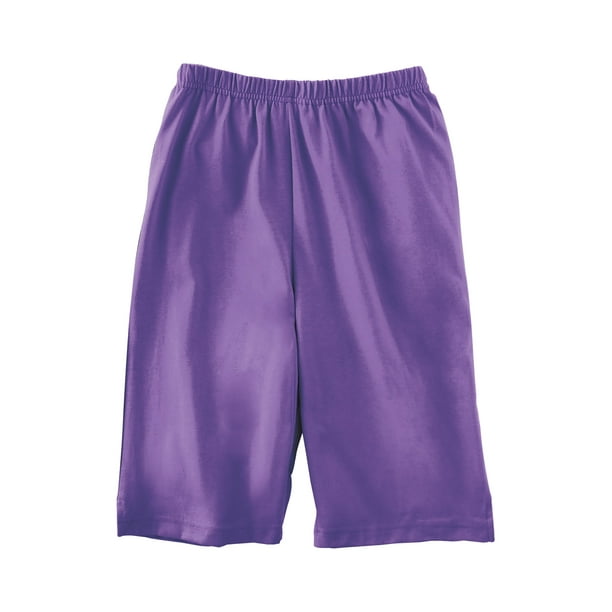 Shorts Bermudas con cintura elástica para mujer, color morado, talla mediana, de Collections Etc.