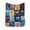 Patchwork Floral & Heart C, variant on Sherpa Fleece Throw Blanket 30" x 40" Reversible Plush Fluffy Blanket, Double-Layer Super Soft Flannel Blanket for Sofa, Couch, Bed, Patchwork Floral & Heart Pattern