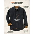 thumbnail image 3 of Legendary Whitetails Men's Buck Camp Flannel Shirt, Long Sleeve Plaid or Solid Heather Button Down, Casual Shirt for Men with Corduroy Cuffs and Collar, 3 of 4