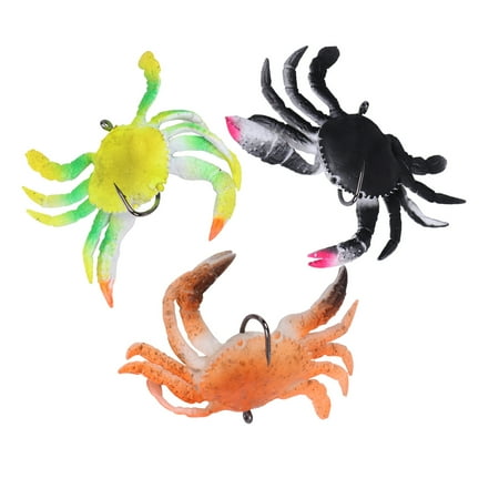 Masteelf 3 Pcs Crab Lure Sea Fishing Soft Lure Bar Sea Fishing Supplies 19x8 Cm
