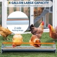thumbnail image 3 of 45" Chicken Feeding Trough, Galvanized Steel Chicken Feeder with Crossbar & Drainage Holes, Large Capacity Poultry Feeder Trough for Chicks, Duck, Goose, Turkey, 3 of 7