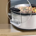 thumbnail image 3 of Slow Cooker Lid Holder with Silicone Sink Hand Free Stainless Steel Cooker Pot Side Hanging Lid Organizer Rack Kitchen Supplies, 3 of 7