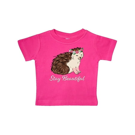 

Inktastic Stay Beautiful Flower Crown Hedgehog Gift Baby Boy or Baby Girl T-Shirt