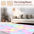 thumbnail image 2 of ODIKA 3'x5' Machine Washable Non-Slip Area Rug, Celestial Mist with Floating Moons and Starbursts High Traffic Rug, Pink, 395477, 2 of 7