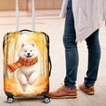 thumbnail image 4 of Welcome Fall Samoyed Strolling Through the Autumn Maple Forest Travel Luggage Cover Siberian Sammy Dog Lover Suitcase Dust Protective Decor - 12012, 4 of 5