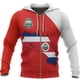 thumbnail image 2 of Sudadera con capucha y cremallera con la bandera del país de moda de primavera y otoño, nueva y popular sudadera con capucha con estampado 3D del emblema nacional de Costa Rica, abrigo para niños, 2 of 5