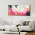 thumbnail image 4 of IDEA4WALL Extra Large Framed Canvas Print Wall Art Abstract Pastel Clouds Colorful Skyline Artwork Watercolor Geometric Antique Fine Art Illustrations for Home Decoration - 60"x30", 4 of 5