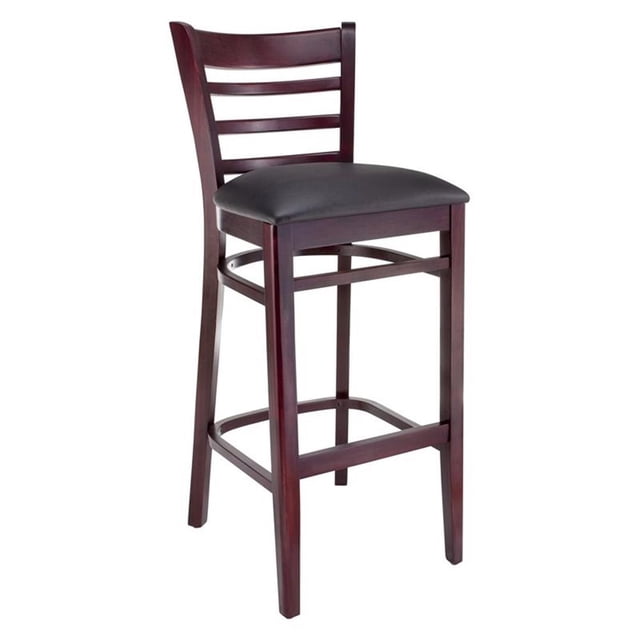Tabouret de Bar en Acajou Noir