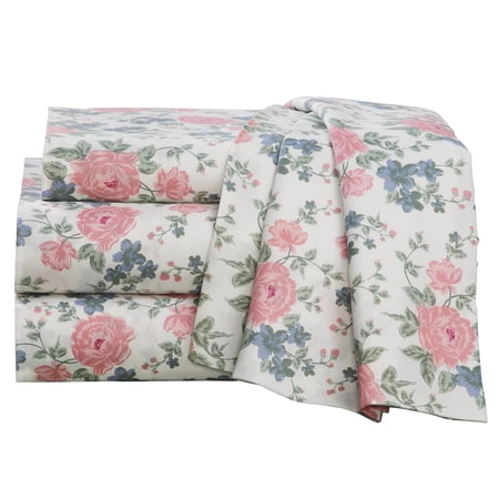 Collections Etc Delightful Garden Floral 4-Piece Bed Sheet Set
