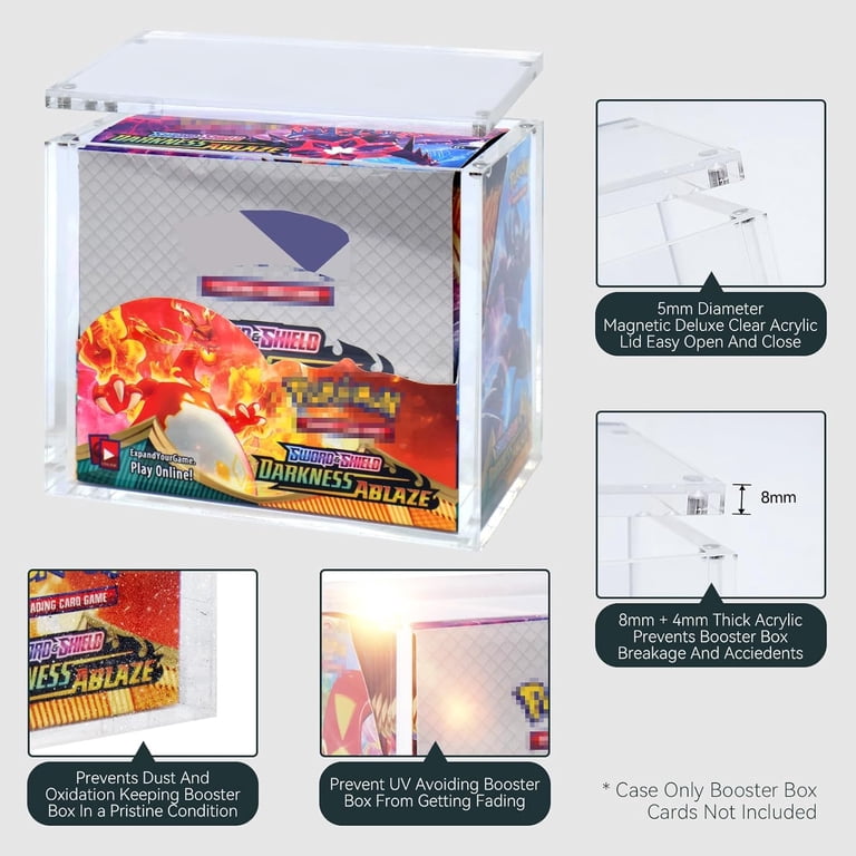 acrylic case for booster box Amazon.com: The Hobby Lair Deluxe Acrylic Case Compatible with English  Pokemon Booster Boxes | Magnetic Easy Top Loading main image 0