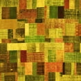 thumbnail image 1 of Ahgly Company Indoor Square Patchwork Yellow Transitional Area Rugs, 8' Square, 1 of 4