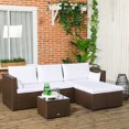 thumbnail image 2 of Outsunny 3-Piece Patio Furniture Set, Rattan Wicker Outdoor Sofa Set, 2 of 10