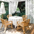 thumbnail image 2 of Coastal Ocean Outdoor Curtains for Patio Waterproof,Windproof Privacy Curtains with Weighted Bottom,Sage Green Grey Coral Starfish Shell Outside Drapes for Picnic Garage Yard Cabana 54"x95" 2 Panel, 2 of 8