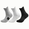 thumbnail image 5 of 6 Pairs Mens Breathable and Soft Sports Socks Anti Silp  Sweat-Wicking Crew Socks, 5 of 6